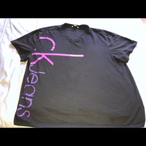 Mens Calvin Klein  V neck tee shirt 2xl xxl